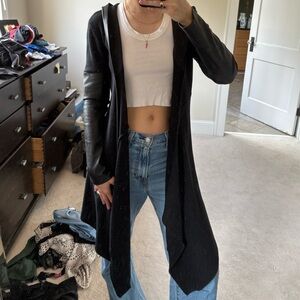 Blank NYC Black Long Cardigan Sweater